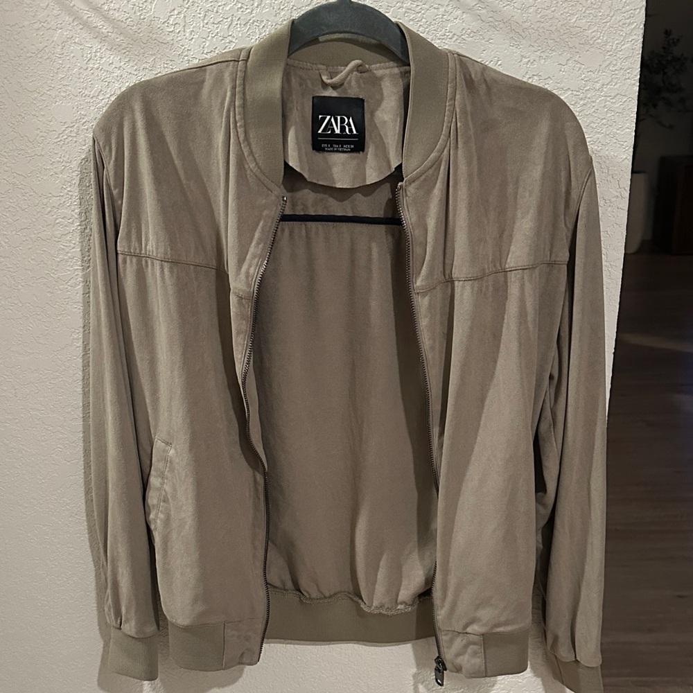Zara Women's Light Brown Bomber Jacket